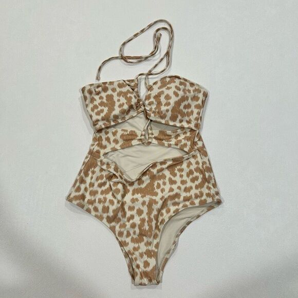 Aerie AnimalโPrint One-Piece Swimsuit | Cutout | Size M - Picture 1 of 4